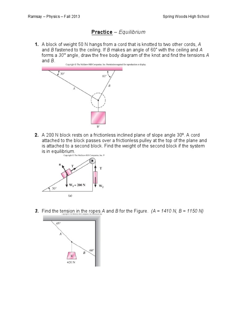 Practice - Equilibrium PDF | PDF