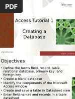 Access Tutorial 1 Creating A Database: First Course