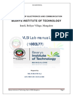 Vlsi Lab Manual (10ecl77) : Bearys Institute of Technology