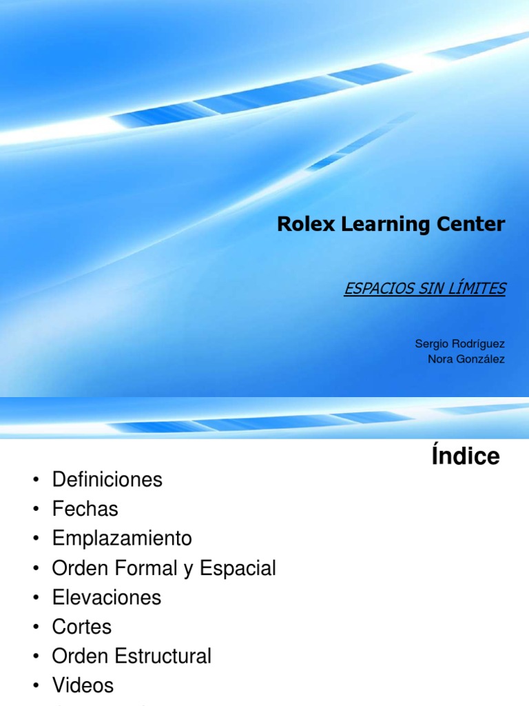 Rolex Learning Center: Diseño y Estructura | PDF | Lentes | Hormigón