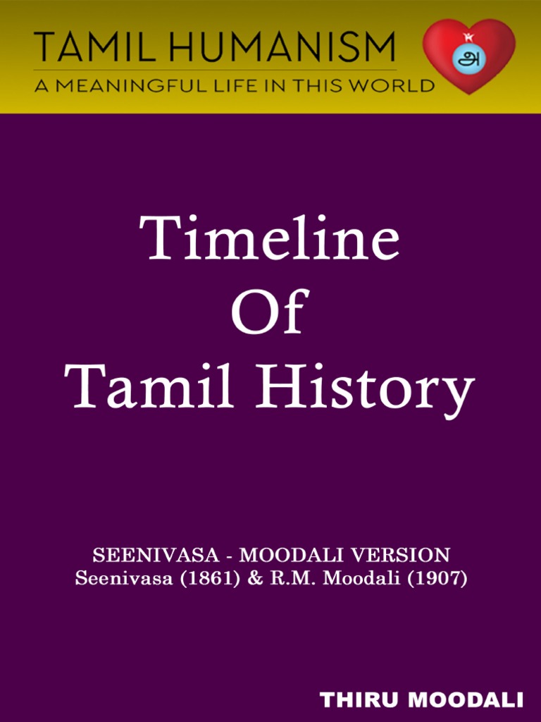 Timeline of Tamil History Tamil Nadu Tamils