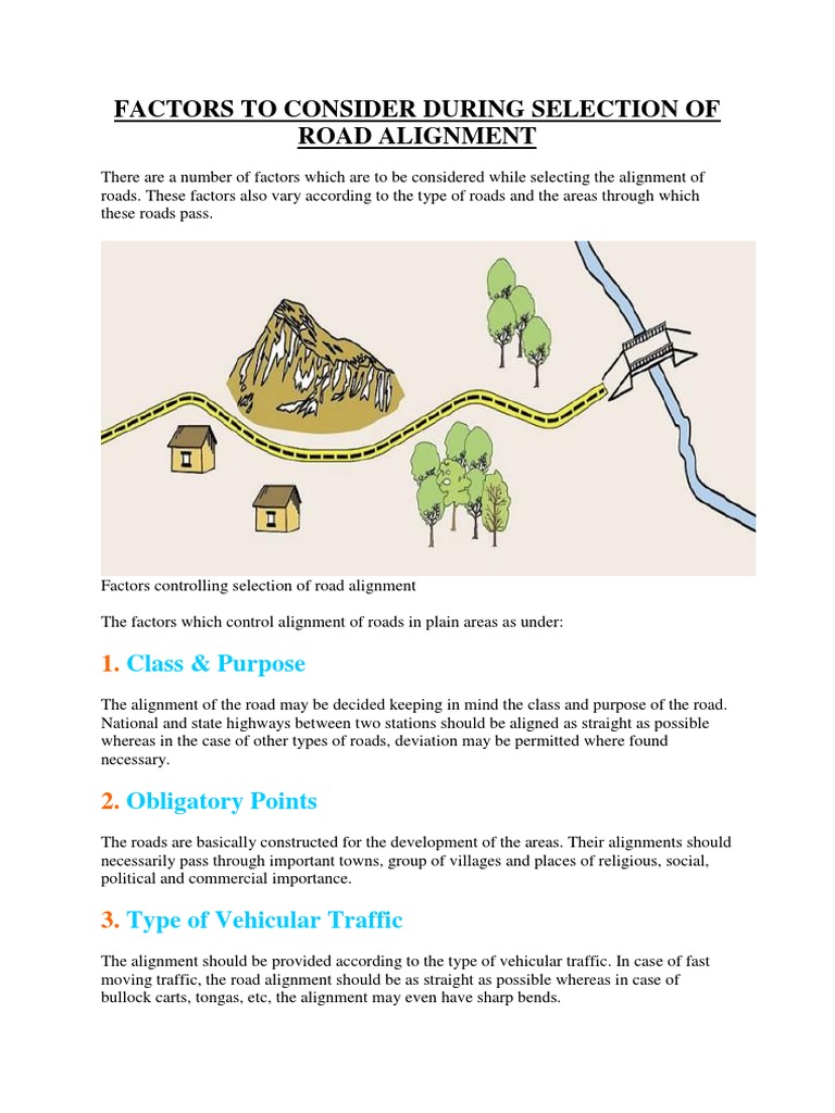 Factors to Consider During Selection of Road Alignment | Slope | Road