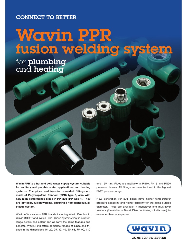 Wavin PPR Data Sheet PDF Pipe (Fluid Conveyance) Welding