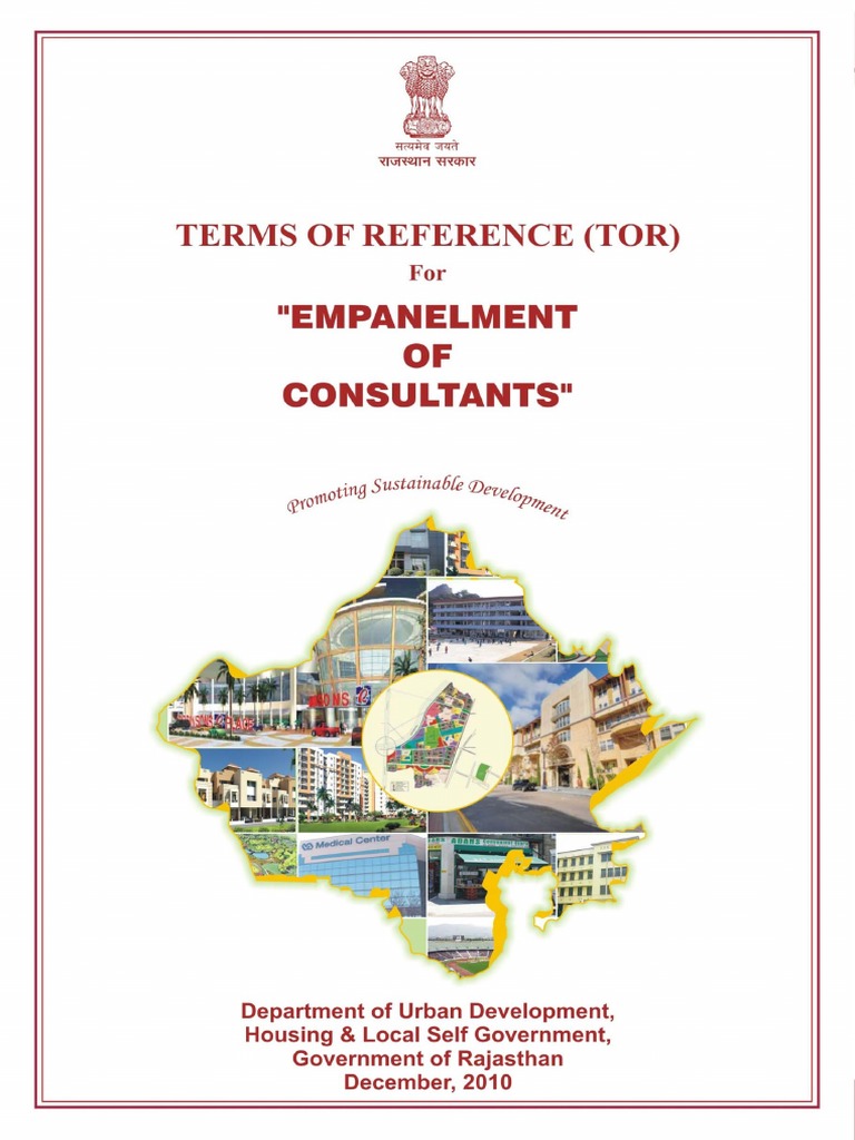 Rajasthan Consultant Empanelment TOR | PDF | Public–Private Partnership ...