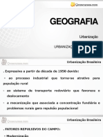 Geografia: Urbanização