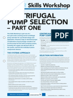 Centrifugal Pump Selection: - Part One