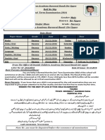 2nd Term Examination 2016: Date Sheet