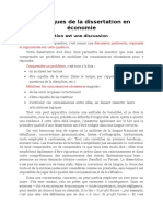 Techniques de La Dissertation en Économie