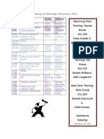 Agenda For Tutor Training