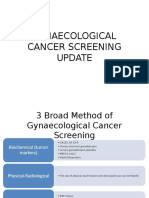 Gynaecological Cancer Screening Update