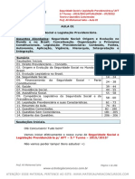 Aula 01 Seguridade Social e Legislação Previdenciária