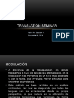 Translation Seminar Notes on Session 4