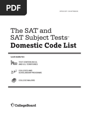 Sat Codes List