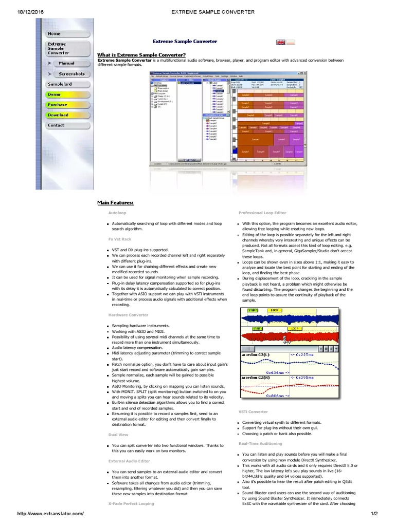 EXTREME SAMPLE CONVERTER.pdf Synthesizer Digital Audio