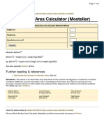 Body Surface Area Calculator (Mosteller) : Further Reading & References