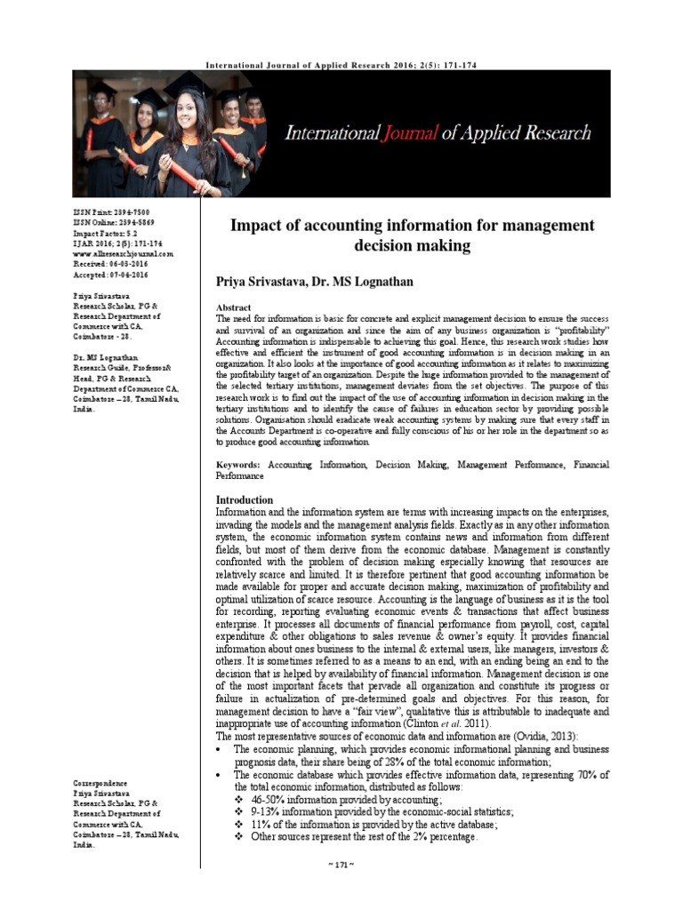 Impact of Accounting Information | PDF