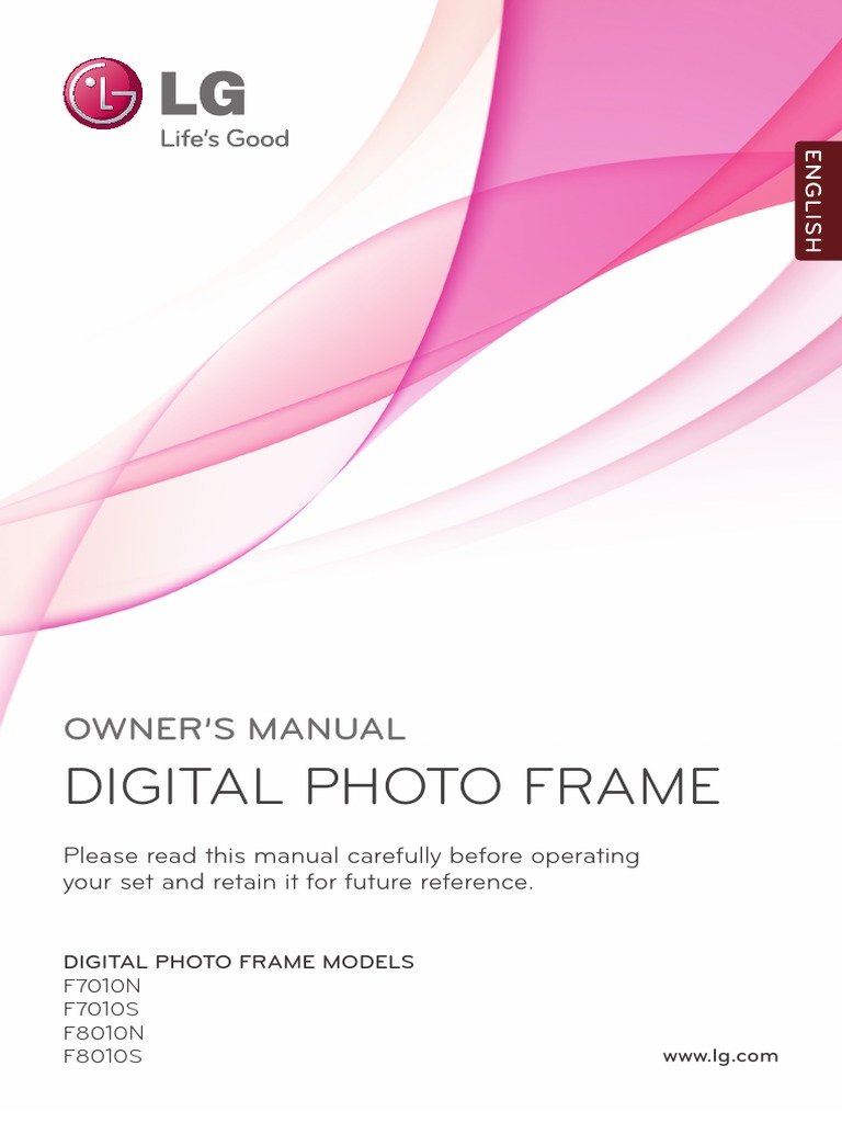 LG Digital Photo Frame Manual Secure Digital Usb