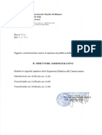 Comunicazione Orario Chiusura S Didattica