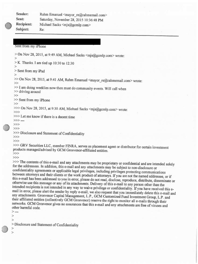 EmanuelEmails 1801-2100 | PDF | Non Disclosure Agreement | Chicago 