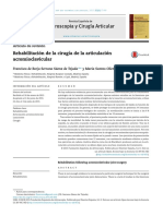 Rehabilitaci N de La Cirug A de La Articulaci N Acromioclavicular 2015 Revista Espa Ola de Artroscopia y Cirug A Articular