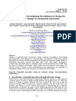 Joining Forces: Investigating The Influence of Design For Behaviour Change On Sustainable Innovation