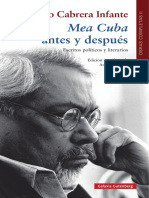Guillermo Cabrera Infante - Mea Cuba antes y después (prólogo)