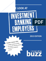 An Inside Look at Investment Banking Employers 2013