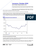 Statistics Canada - The Daily - Employment Insurance, October 2016