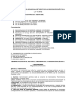 Ley para Asegurar El Desarrollo Eficiente de La Generación Eléctrica