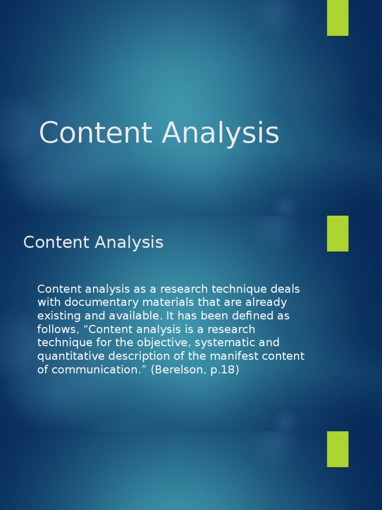 Content Analysis | PDF | Quantitative Research | Grammatical Number
