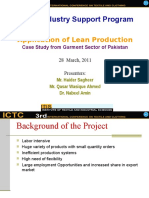 SMEDA-Industry Support Program: Application of Lean Production