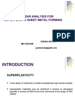 non linear analysis for superplastic forming