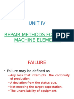 Unit Iv: Repair Methods For Basic Machine Elements