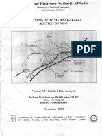 NH-5 Tuni-Anakapalli Detailed Rate Analysis