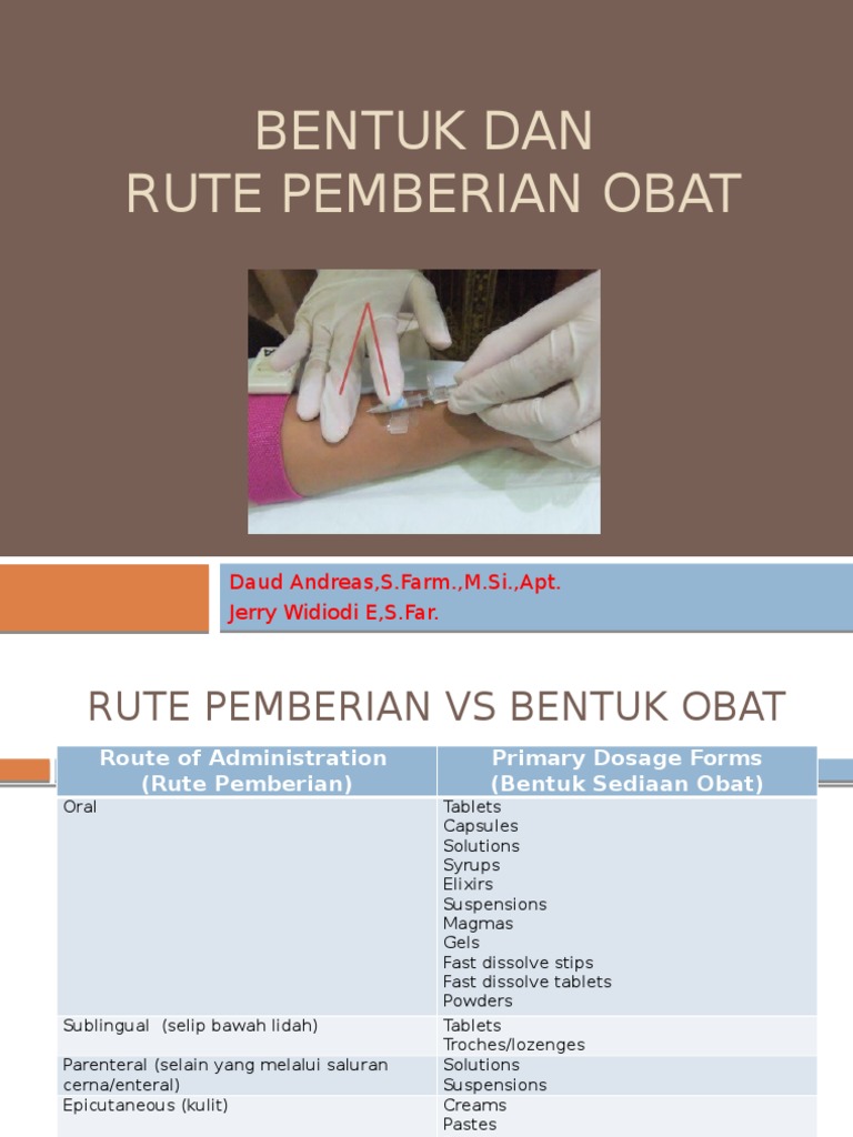 4-Bentuk Dan Rute Pemberian Obat | PDF