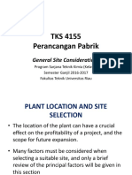 TKS 4155 Perancangan Pabrik: General Site Considerations