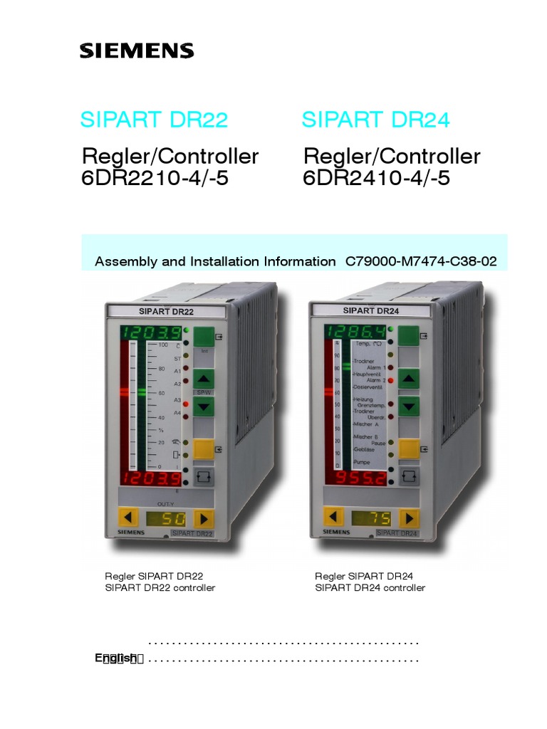 Sipart Dr 22-Dr 24 Man en 2.0 | Power Supply | Electrical Connector