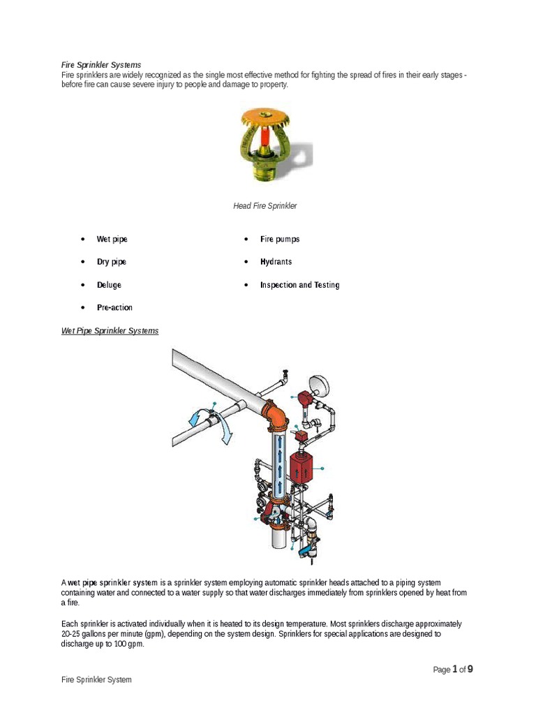 Fire Sprinkler Systems | PDF | Fire Sprinkler System | Hydraulic ...