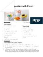 Vanilla Cupcakes With Floral Frostings: Ingredients