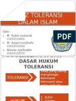 Azaz Toleransi Dalam Islam