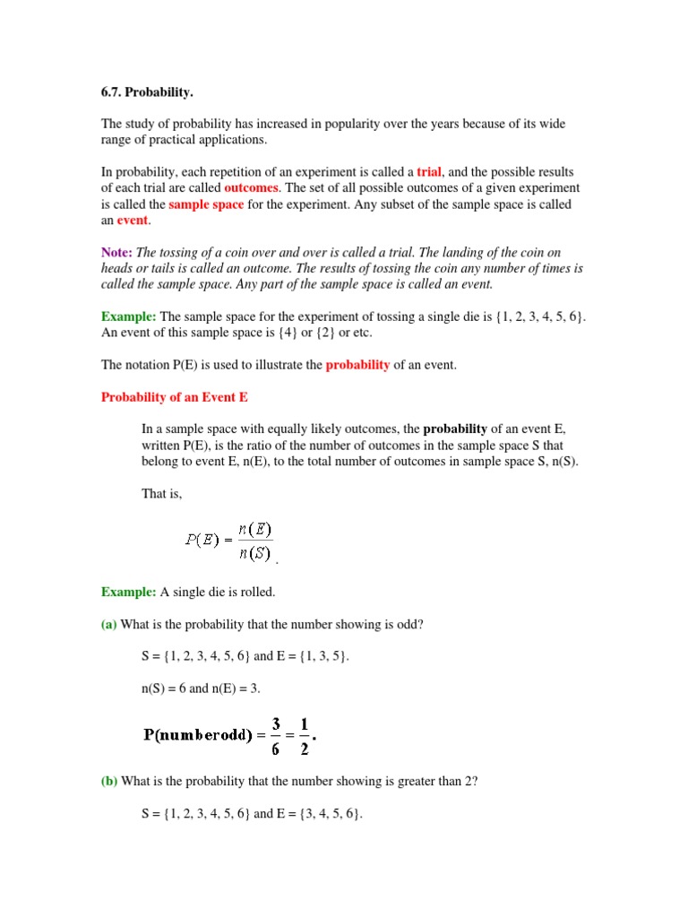 Understanding Sample Space in Probability | PDF | Teaching Methods ...