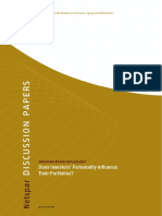 Does Investors' Personality Influence Their Portfolios?: Alessandro Bucciol and Luca Zarri