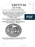 Alphabetum Ibericum Sive Georgianum Cum