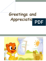 Greetings and Appreciation