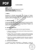 Psicologia Organizacional e Do Trabalho