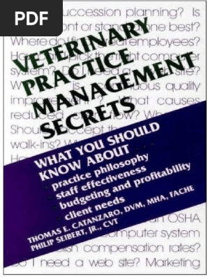 Veterinary Practice Management Secrets Pdf Veterinary Physician Specialty Medicine