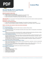 Social Media Do's and Dont's