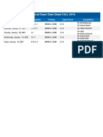 Terminal Exam Date Sheet