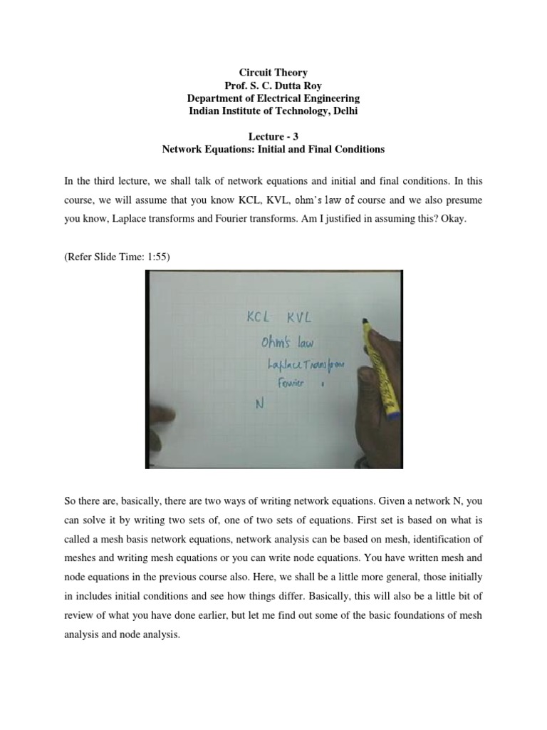 Lec 3 Pdf Capacitor Electrical Network