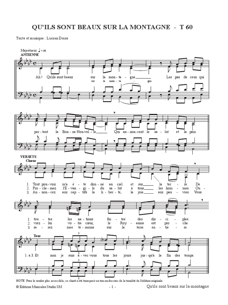 Tu Aimeras Le Seigneur Ton Dieu Partition Pdf